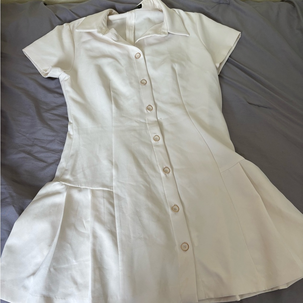 Zara Cream Button-Up Blouse